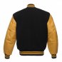 New DC Letterman Black wool Yellow leather  sleeves varsity jacket size 2xl