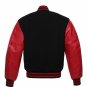 New DC Letterman Black wool Red leather  sleeves varsity jacket size m