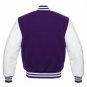 New DC Letterman Purple wool White leather  sleeves varsity jacket size xs