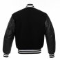 New DC Letterman Black wool Black leather sleeves varsity jacket size 2xl