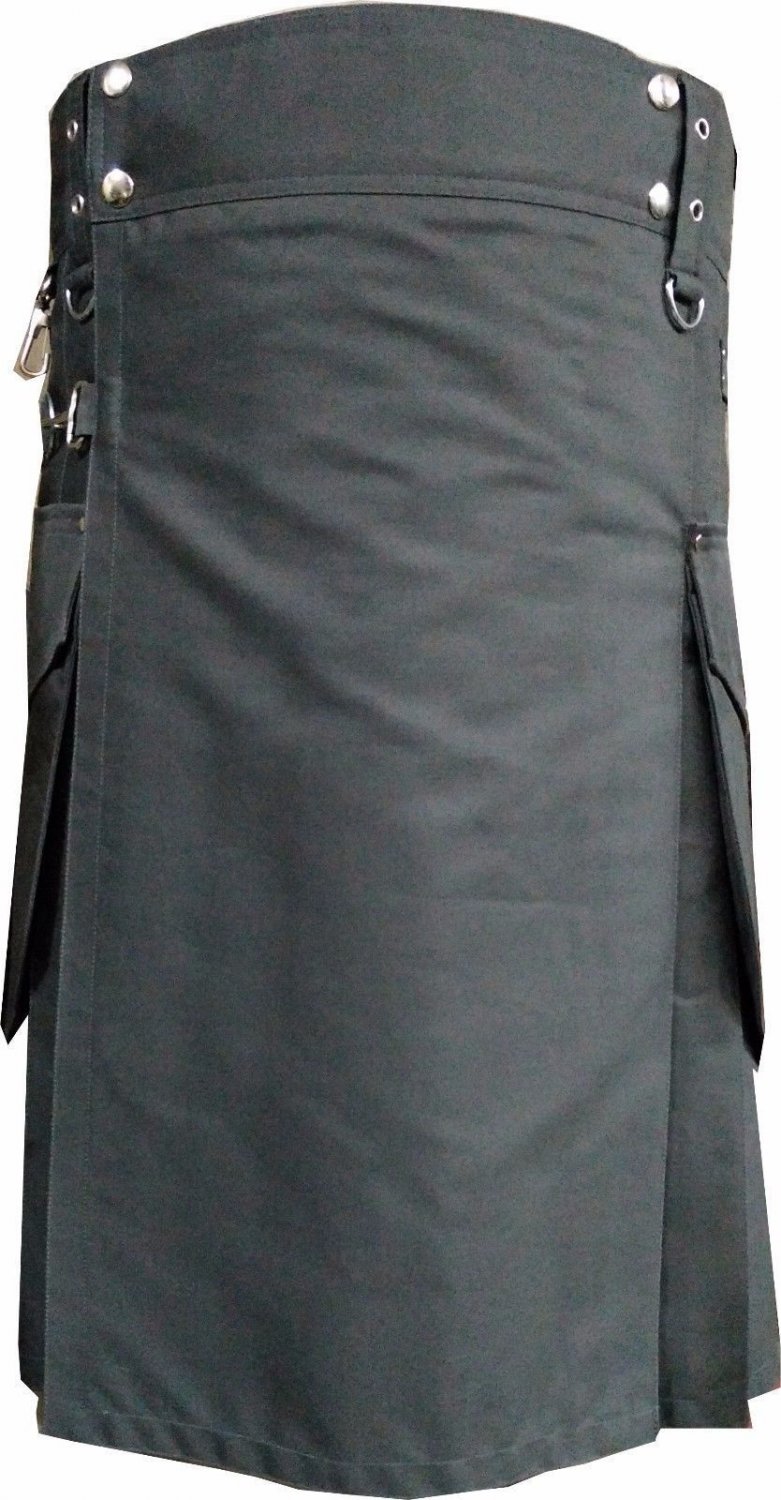 DC Scottish Active Men Utility Sports Traditional Fashion Grey Cotton kilt size 36