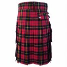 DC Scottish Highland Active Men Modern Pocket Wallace Tartan Utility Kilt size 42
