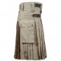 DC active men highlander Khaki cotton utility Wedding kilt size 40
