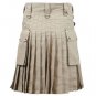 DC active men highlander Khaki cotton utility Wedding kilt size 56