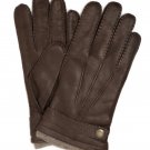 New DC 007 Men's Warm Brown Leather Warm Motorcycle Winter Driving Gloves Size 2XL