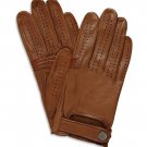 New DC 008 Men's Warm Brown Leather Warm Motorcycle Winter Driving Gloves Size S