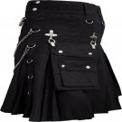 DC Scottish Black Wedding Kilt Men Modern Utility Kilt Men Chain sell a lot size 44