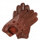 New DC g772 Men's  Brown Lamb Skin Leather Fashion Driving Gloves Size m