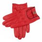 Real Lambskin Leather Classic Driving Gloves BERRY/BLACK Size 2XL