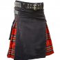 New Active Men Highlander Royalist Leather Straps Hybrid Utility Kilt Size 54