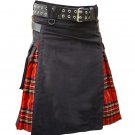 New Active Men Highlander Royalist Leather Straps Hybrid Utility Kilt Size 56