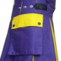 New Active Men Highlander Unisex Leather Straps Purple/Yellow Hybrid Utility Kilt Size 36