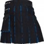 Men Wears Black Drilled Cotton Highlander Ramsay Blue Inner Hybrid Men New Kilts Size 42