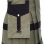 New Active Men Scottish Handmade utility sports fashion Olive Green kilt Size 32