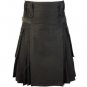 New Men Black Professional Sports Leather Strape Cotton Utility kilt size 42