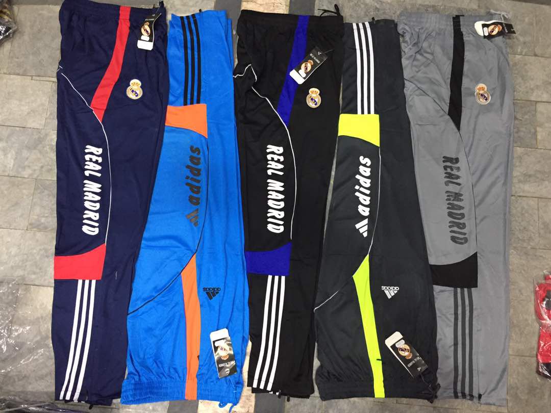 Men's Adidas Real Madrid Football Soccer Training Pants Sport Gym Athletic Casual Trousers size xl