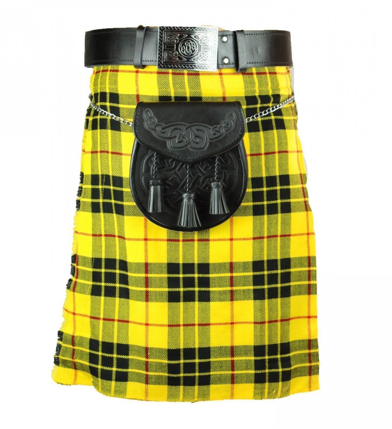 New active Handmade Scottish Highlander kilt for Men in Macleod of Lewis size60 coloure yellow