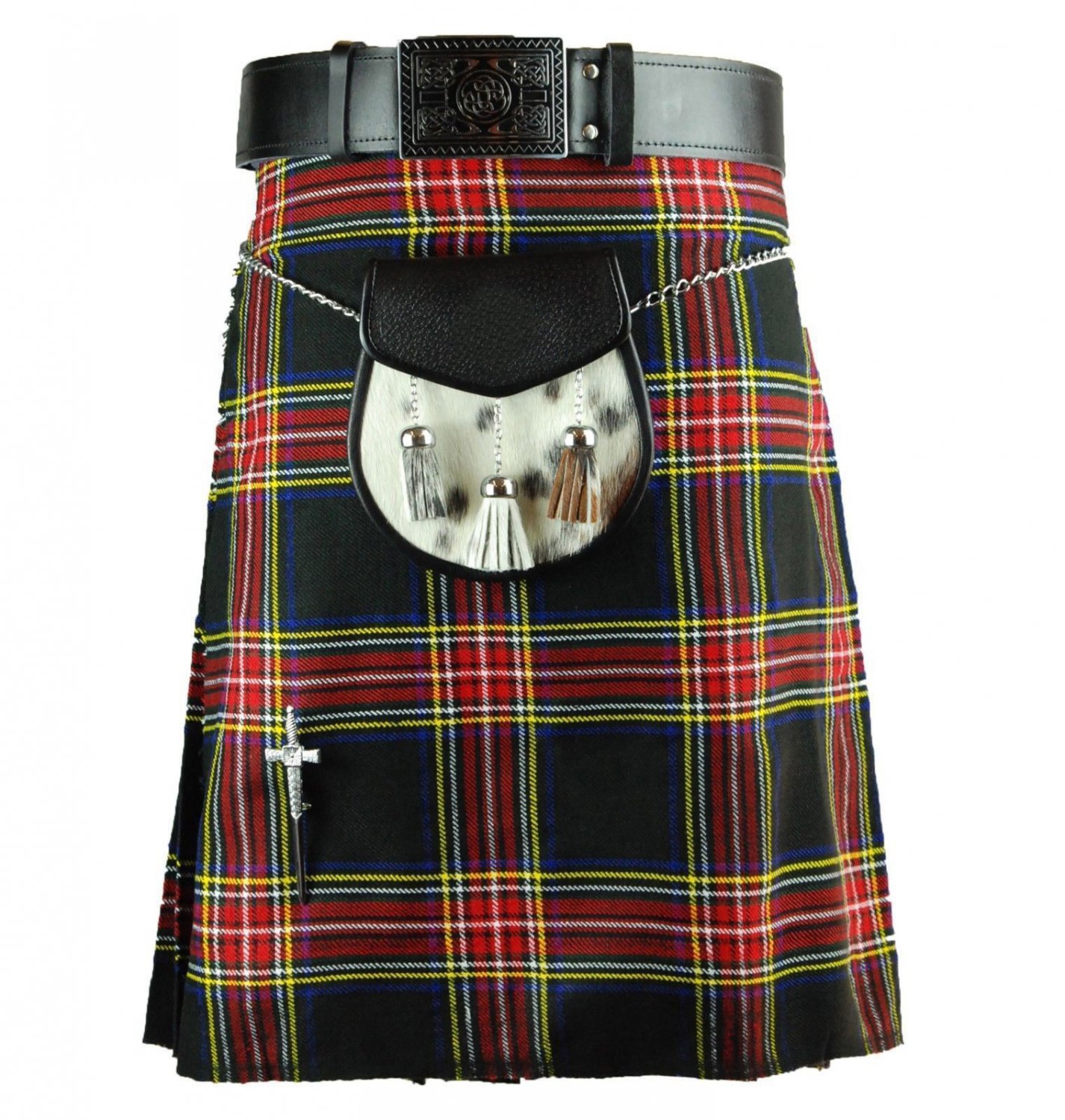 NEW DC MEN TRADITIONAL SCOTTISH HIGHLAND TARTAN KILT SIZE 50