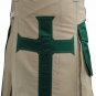 NEW DC ACTIVE MEN KHAKI AND GREEN HANDMADE UNISEX COTTON UTILITY KILT SIZE 46