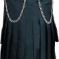 NEW DC ACTIVE MEN BLACK AND PINK HANDMADE UNISEX COTTON UTILITY KILT SIZE 56