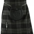 Grey Watch Traditional Men's 5 Yard Highland/ Irish Casual / Party Kilt Size 34
