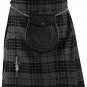 Grey Watch Traditional Men's 5 Yard Highland/ Irish Casual / Party Kilt Size 30