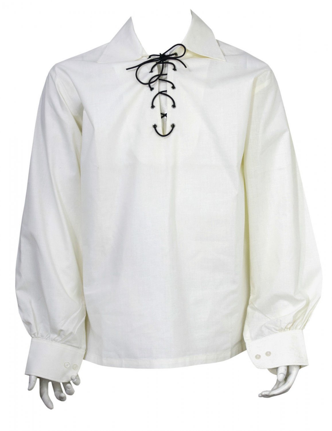 Men White Scottish Highland Jacobean Jacobite Shirt, Gillie Kilt Shirt ...