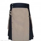 Highland Men Scottish Kilt Black & Two Toned Stylish Unisex Adult Handmade Size 36
