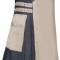 Highland Men Scottish Kilt Black & Two Toned Stylish Unisex Adult Handmade Size 40