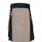 Highland Men Scottish Kilt Black & Two Toned Stylish Unisex Adult Handmade Size 60