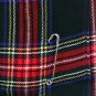 New Ladies Black Stewart Tartan Scottish Mini Billie Kilt Mod Skirt Size 42