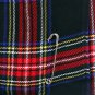 New Ladies Black Stewart Tartan Scottish Mini Billie Kilt Mod Skirt Size 46