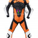 Orange/Black Motorcycle Leather Suit MOTOGP Motorbike