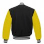 New DC Letterman Black wool Yellow leather  sleeves varsity jacket size XL