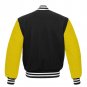 New DC Letterman Black wool Yellow leather  sleeves varsity jacket size 3XL