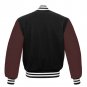 New DC Letterman Baseball Black wool Brown leather  sleeves varsity jacket size XL