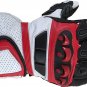 Black/White Motorbike Motto GP Leather  Racing Glove Protected Racing Glove Size XS