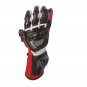 Black/Red Motorbike Motto GP Leather Racing Glove Protected Racing Glove Size S