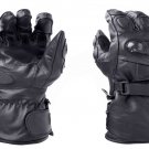 Black Motorbike Motto GP Leather  Racing Glove Protected Racing Glove Size XS