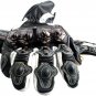 Black Otra Motorbike Motto GP Leather Racing Glove Protected Racing Glove Size S