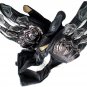 Black Otra Motorbike Motto GP Leather Racing Glove Protected Racing Glove Size L
