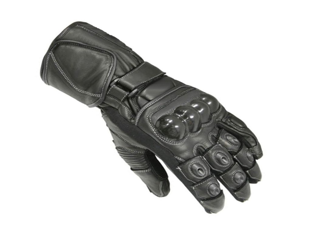 Black Motorcycle Motto GP Protective Racing Sport Gloves Size L
