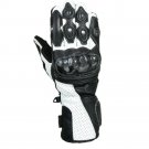 Black/White Motorcycle Motto GP Protective Racing Sport Gloves Size XL