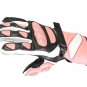 Ladies Motorcycle Leather Pink Gloves.biker Sports Leather gloves Size L