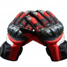 Red/Black Motorcycle Leather Gloves.biker Sports Leather gloves Size M