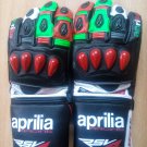 Aprilia Motorcycle Leather Gloves.biker Sports Leather gloves Size XS