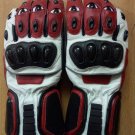 Red Motorcycle Leather Gloves.biker Sports Leather gloves Size XS