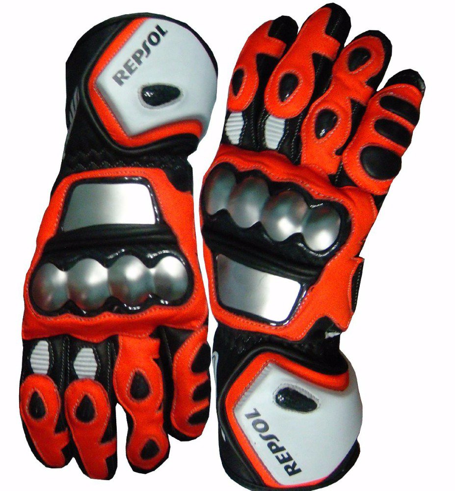 Red Honda Repsol Motorcycle Leather Gloves.biker Sports Leather gloves Size XL