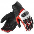 Black/White Motorcycle Leather Gloves.biker Sports Leather gloves Size 2XL