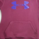 Maroon Hooded Under Armour Logo Printed Sweatshirt Men's Women's Hoodies Jacket Size S